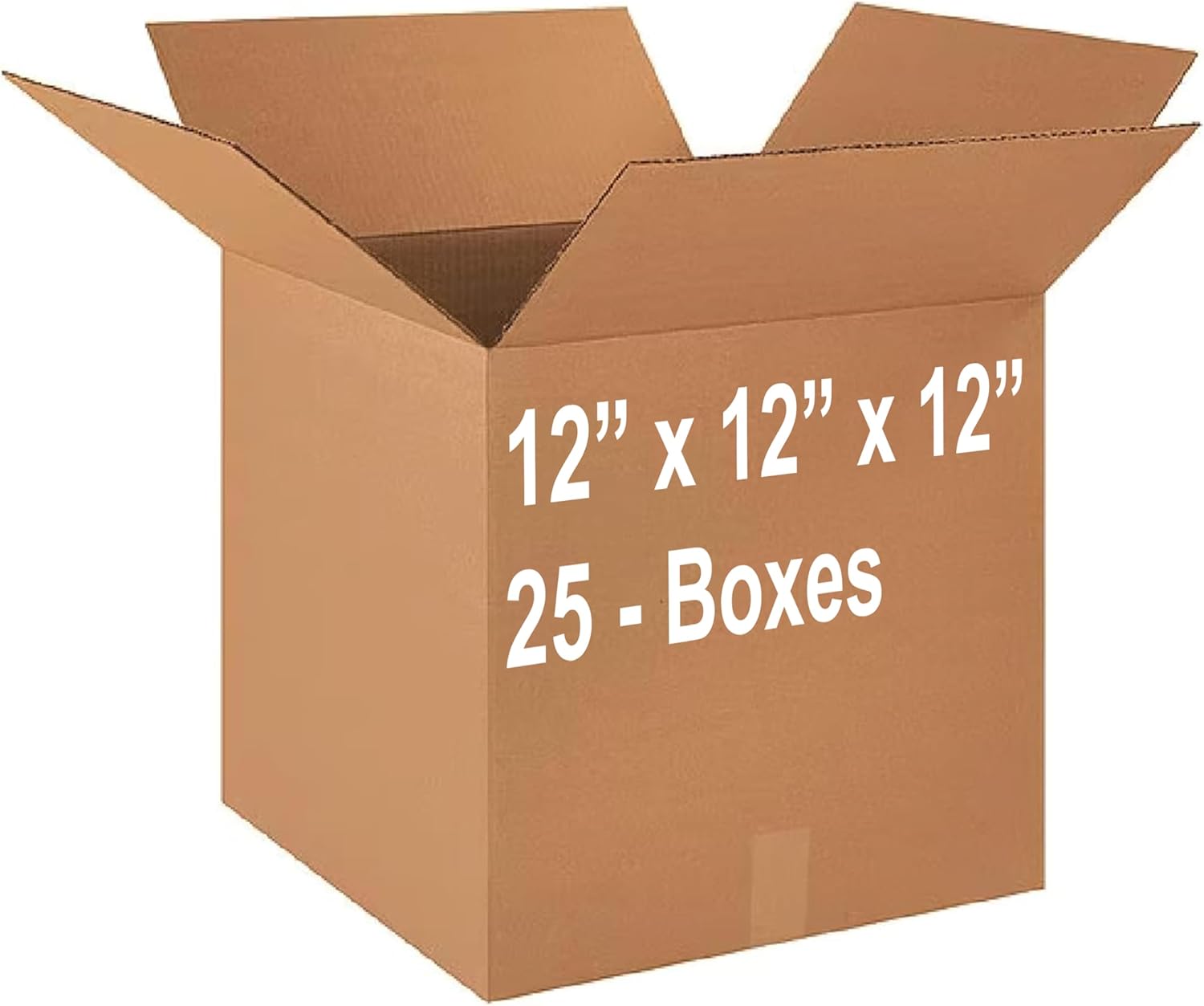 (12 x 12 x 12) - (25 Pack) Corrugated Cardboard Boxes for shipping and moving up to 65 lbs