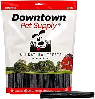 Downtown Pet Supply 10 Pack Beef Collagen Sticks for Dogs, 6" Natural - Rawhide Free Dog Chews Long Lasting and Odorless - Single Ingredient Dog Dental Treats Packed with Vitamins and Nutrients