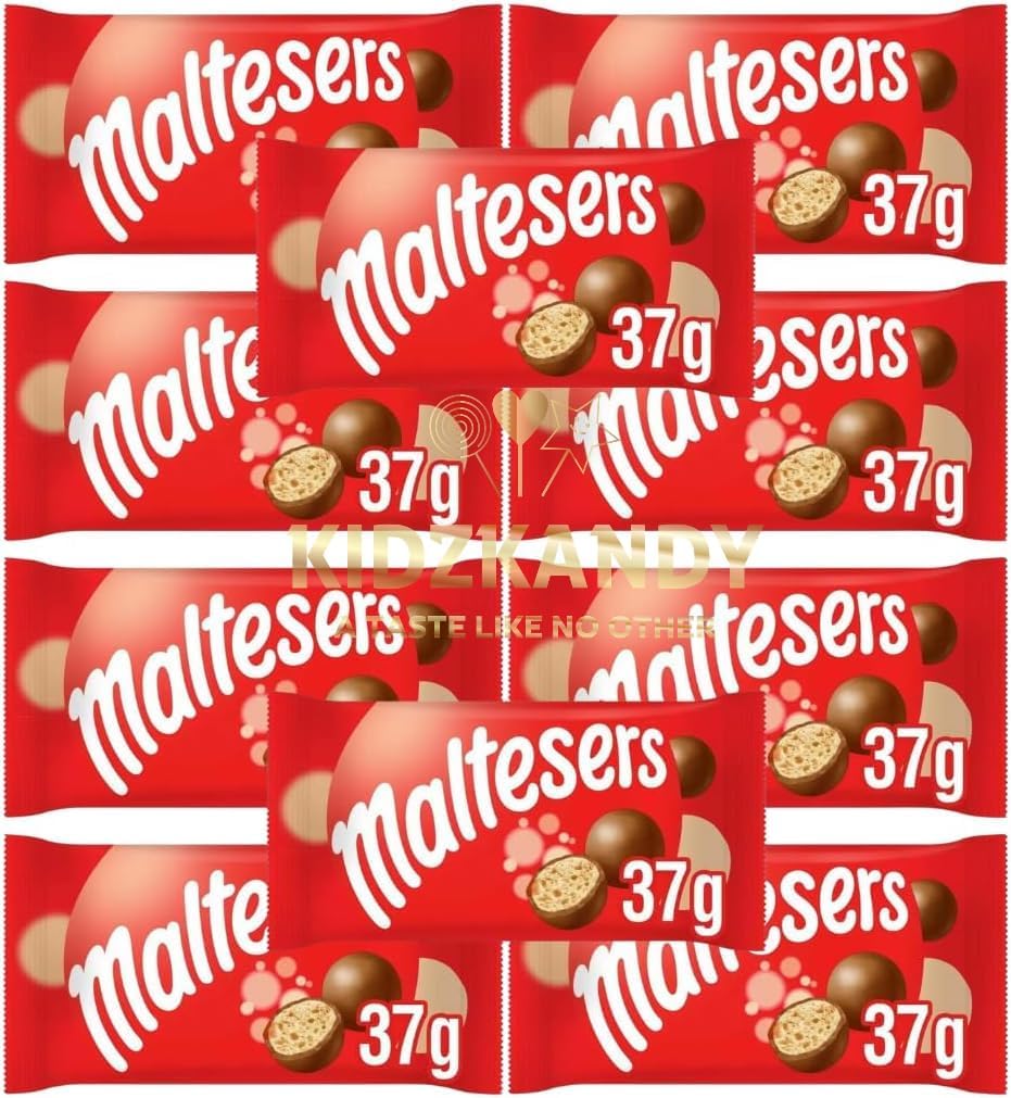 Kidzkandy - Milk Chocolate Full Sharing Pack Box 37g Delicious Chocolates With A Crispy, Light Honeycomb Centre Enrobed In Smooth Creamy Milk Chocolate. (Mini x10)