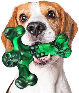 Dog Toys for Aggressive Chewers,Faint Bacon Flavor,Almost Indestructible Dog Bone for Medium/Large Breed,Toughest Nylon Dog Chew Toys, Heavy Duty Long Lasting Fun Dog Gift