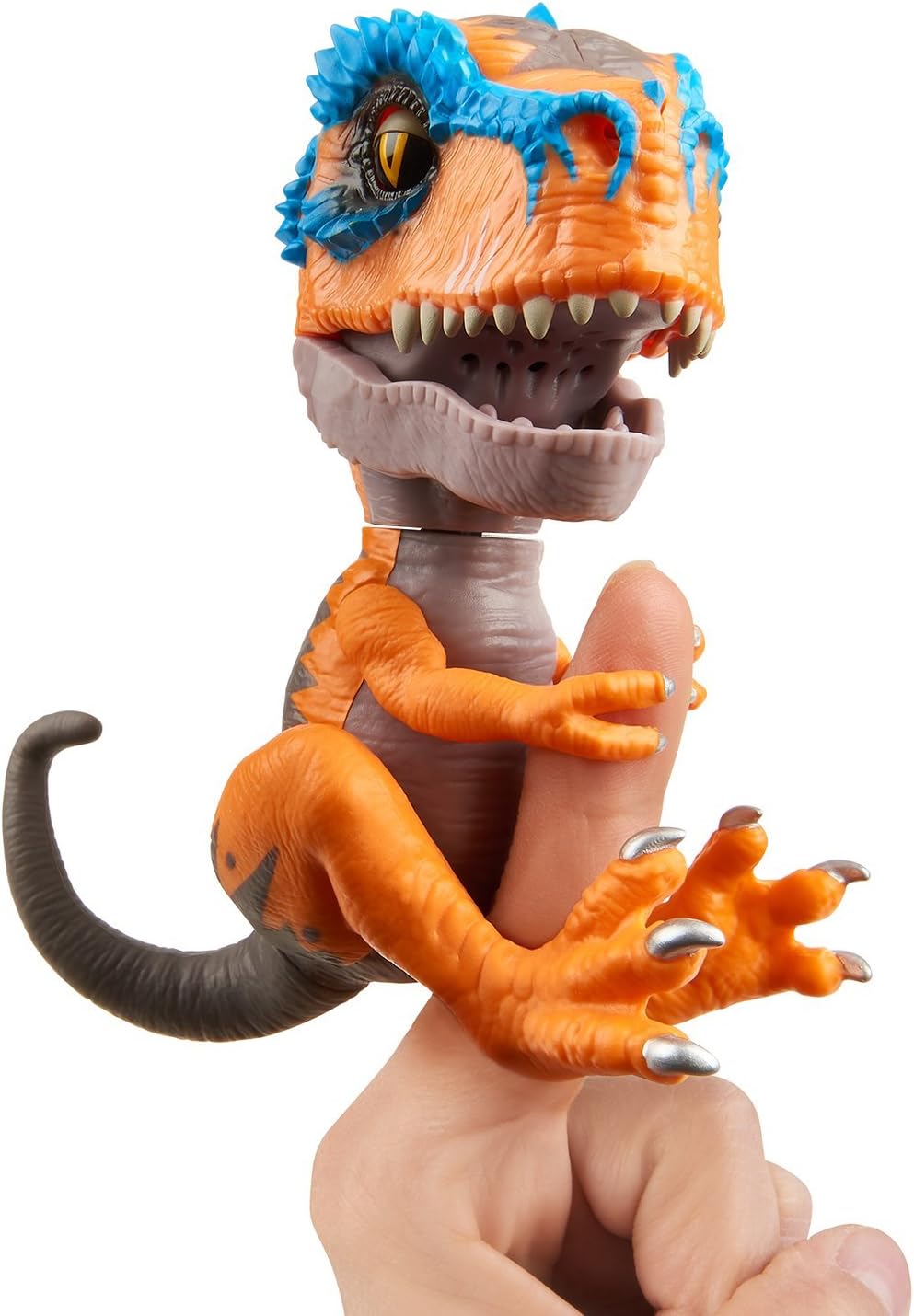 Untamed T-Rex by Fingerlings – Scratch (Orange) - Interactive Collectible Dinosaur - By WowWee