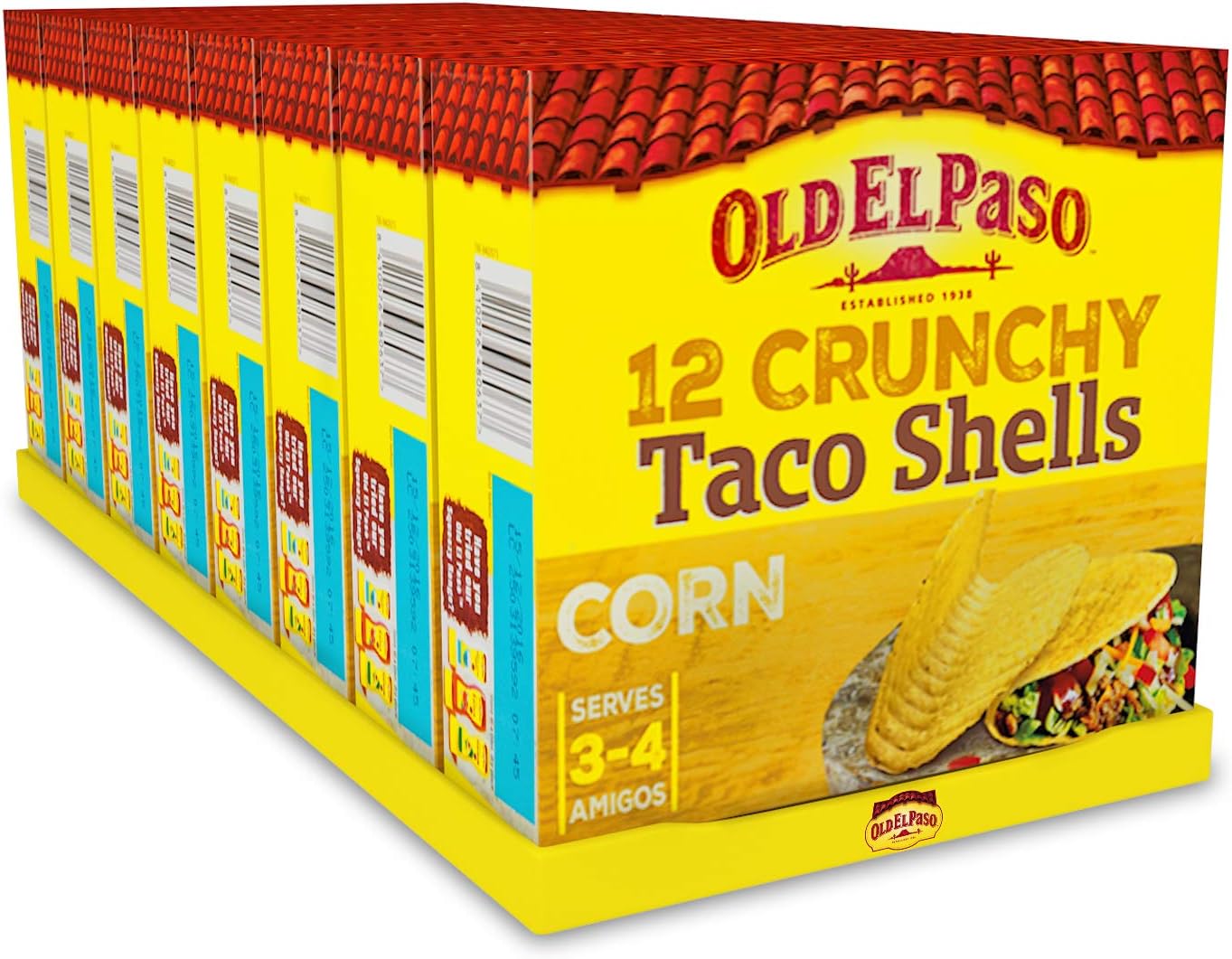 Old El Paso Crunchy Taco Shells 156 g (Pack of 8)