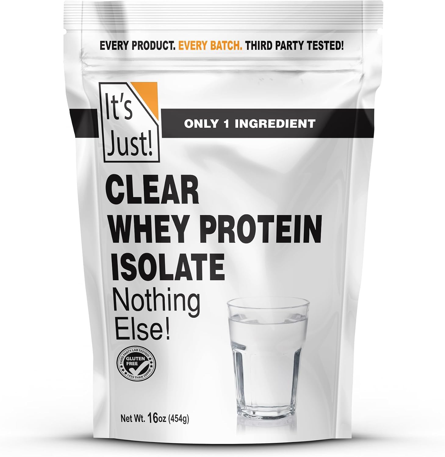 It's Just! - Clear Whey Isolate Protein Powder, 16oz, Unflavored