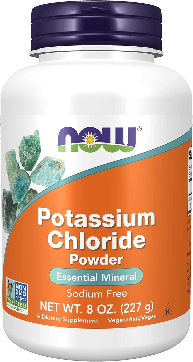Now Foods, Potassium Chloride Powder, 227g, Lab-Tested, Potassium, Gluten Free, Soy Free, Vegetarian