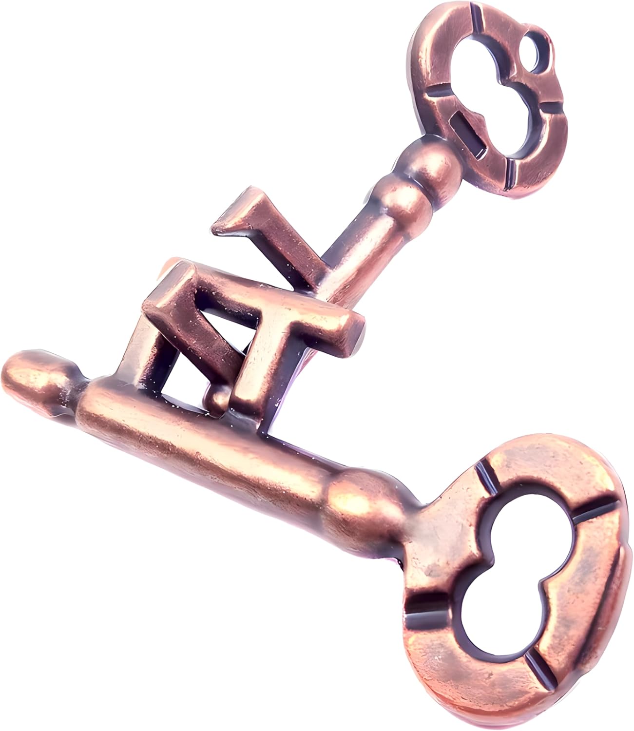 Traditional Metal Brain Teaser – Classic Puzzle Toy for Logic & Skill Development (Keys)