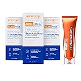 Acne Free Terminator 10 Acne Spot Treatment With Benzoyl Peroxide 10% Maximum Strength Acne Cream Treatment, 1 Ounce, Pack of 3