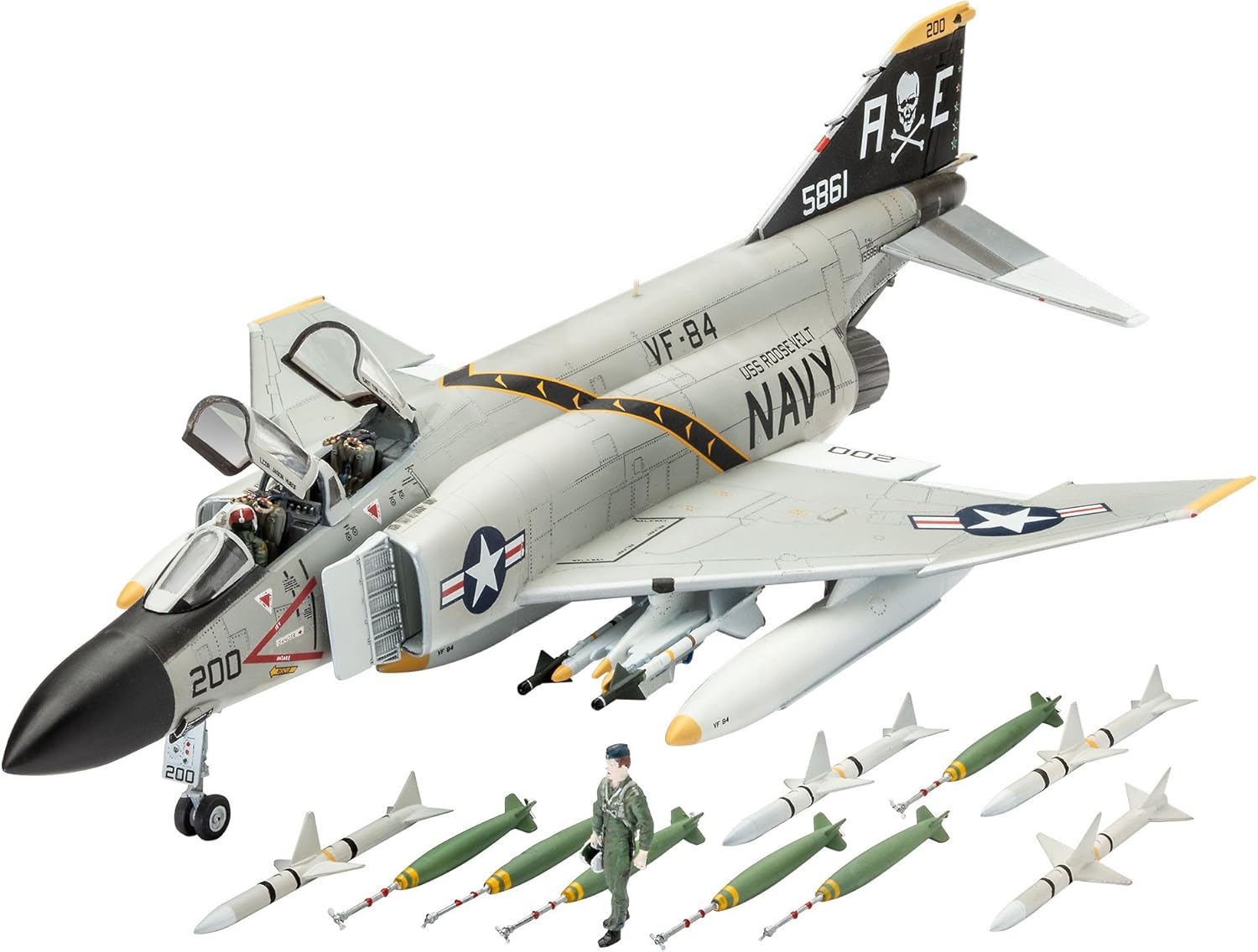 Revell 03941 F-4J Phantom II 1:72 Scale Unbuilt/Unpainted Plastic Model Kit