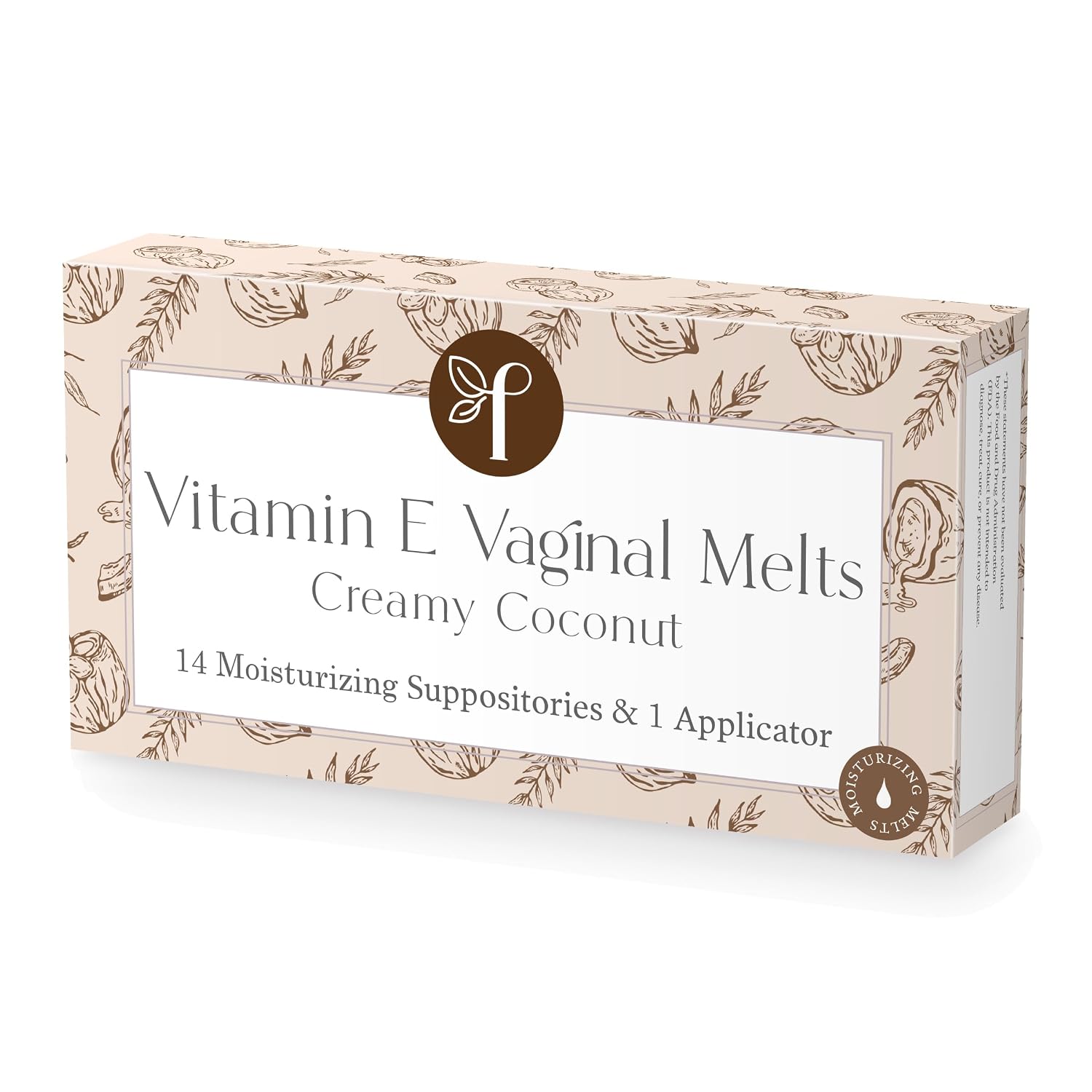Femallay Organic Vitamin E Vaginal Melts – Creamy Coconut – 1-pack