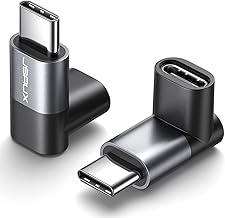 JSAUX 90 Degree USB-C Male to USB-C Female Adapter, 100W Right Angle 2-Pack 40Gbps Data Transfer USB Type C PD Extender Compatible with ROG Ally, Steam Deck, Switch, iPhone 16 / iPhone 15 and More
