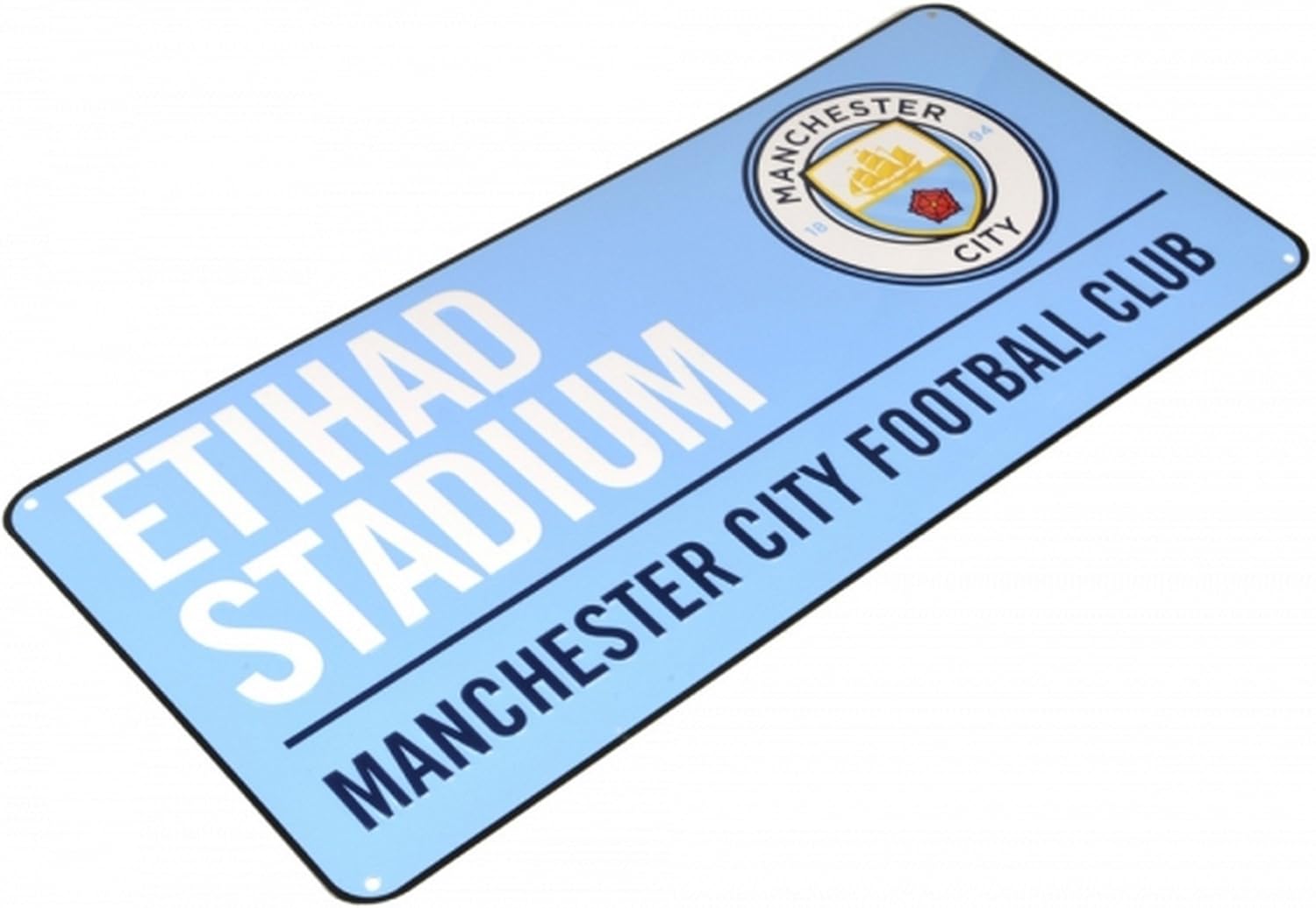 Manchester City F.C. Unisex Official Colour Street Sign, Multi-Colour, One Size UK