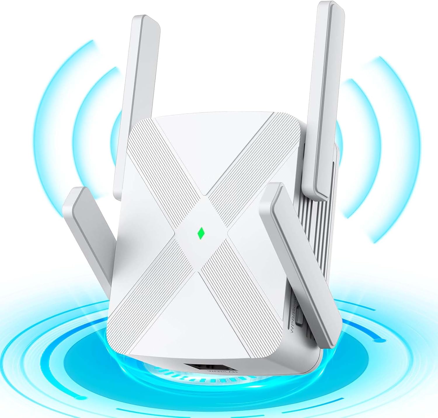 2025 Newest WIFI Extender Booster - Internet Booster WIFI Repeater - Wireless Signal Booster with Ethernet Port and 4 Antennas,Quick Setup,Works with Any WiFi Router,UK plug