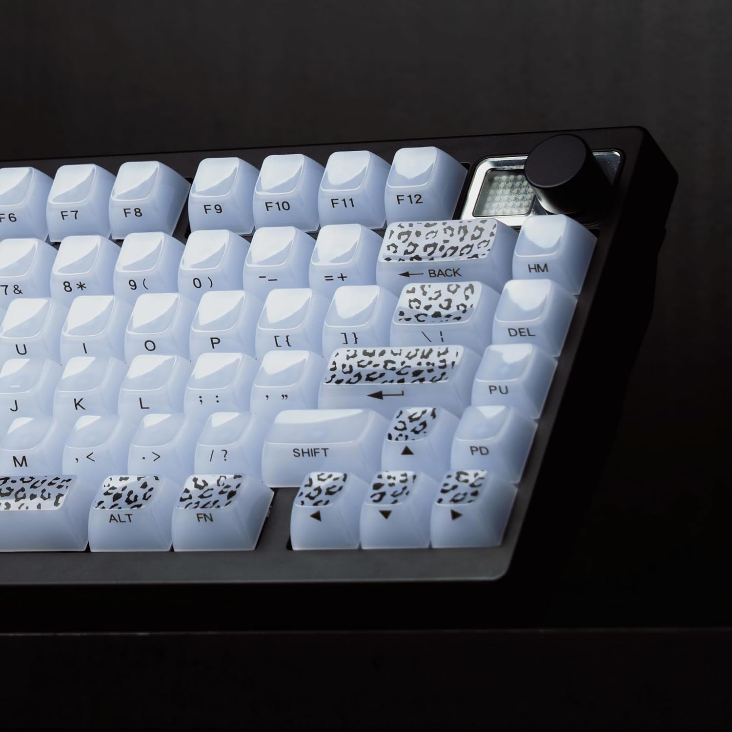 Womier Keyboard Keycaps Jelly, White Ceramic Keycaps Style