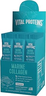 Vital Proteins Marine Collagen, Wild-Caught, Non-GMO Project Verified, Unflavored Stick Packs (10g) (Box of 20)
