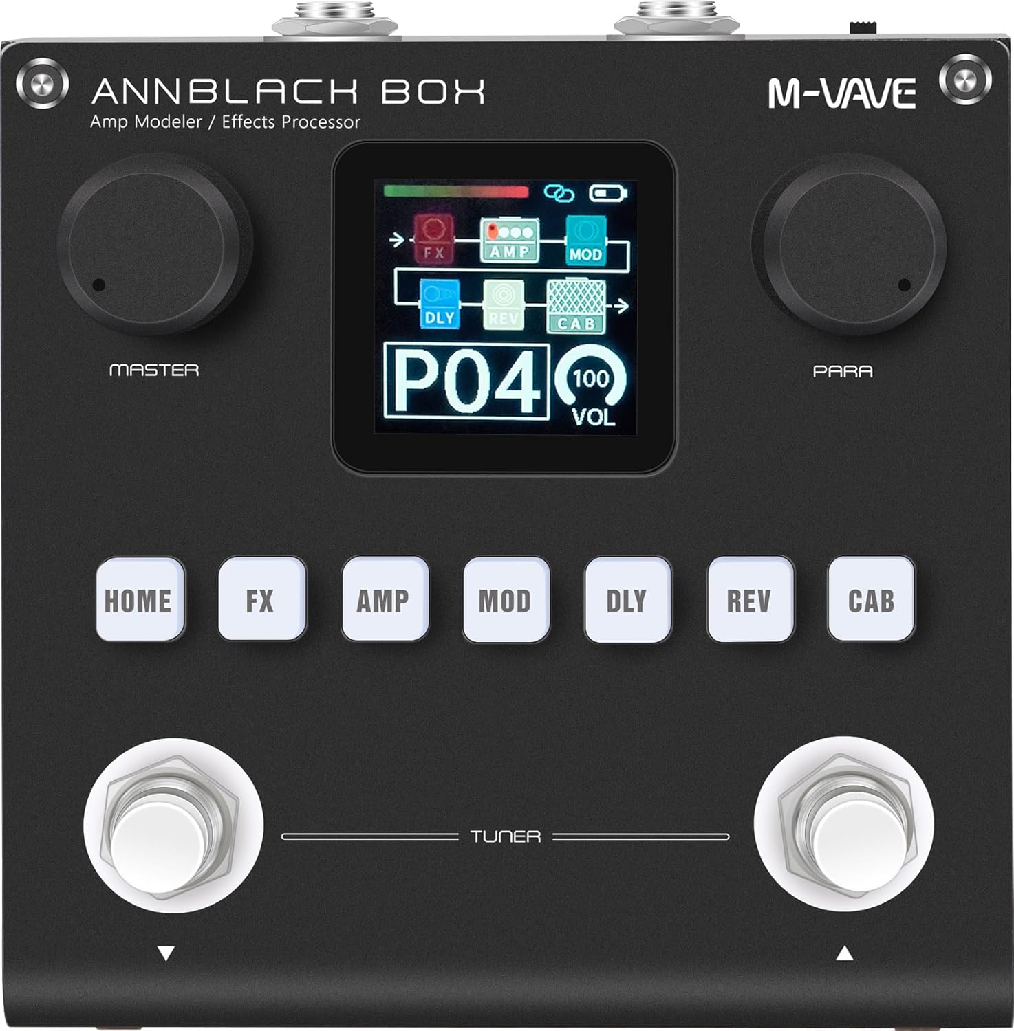 M-VAVE Black Effect Pedal Box Multi Effects Guitar Base Pedal - 80 Editable Presets With APP Create Your Paremeters Build in Battery