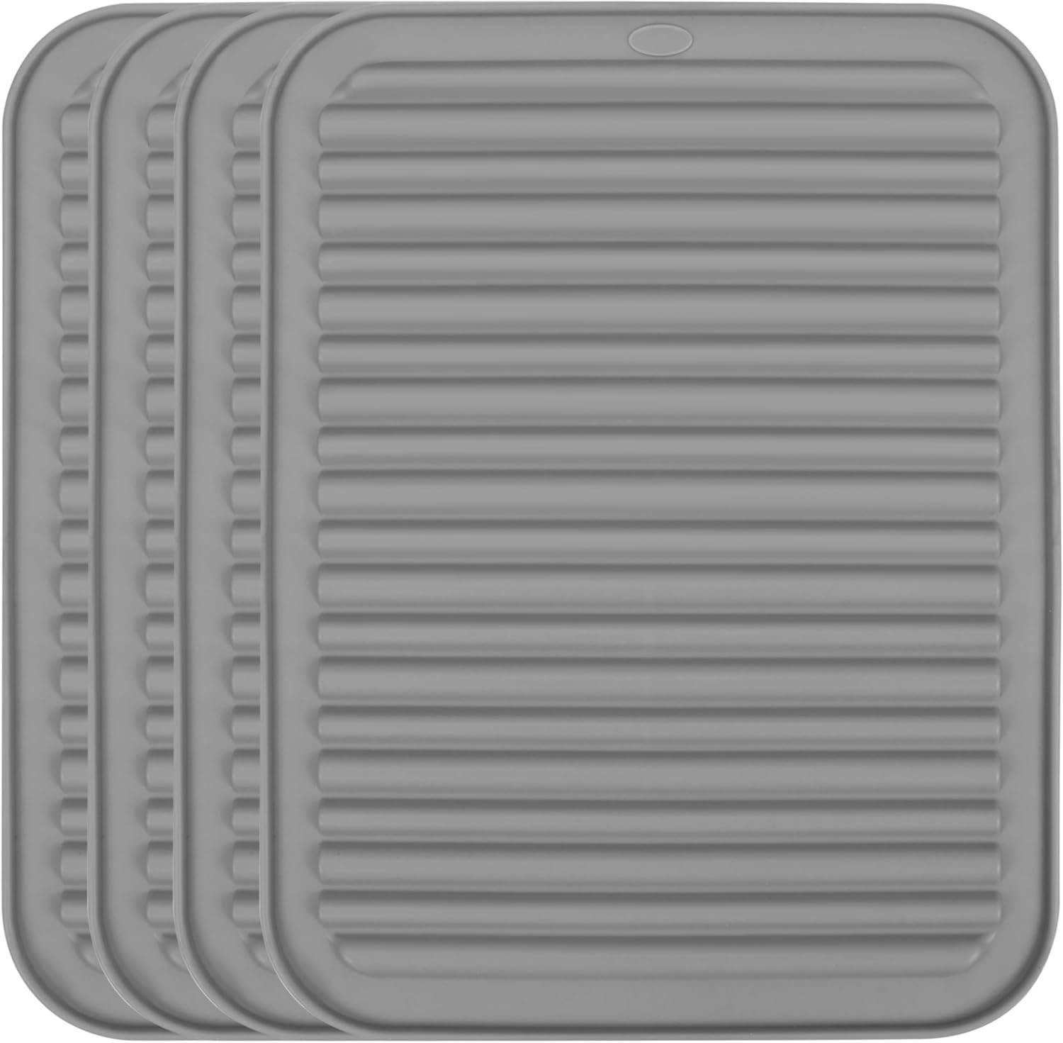 Belle Vous 4 Pack of Silicone Trivets for Hot Dishes - 30 x 23cm/12 x 9 Inches - Heat Resistant Kitchen Hot Pads for Pans/Spoon Rest - Ideal for Table Mats, Countertops, Cooking and Dining