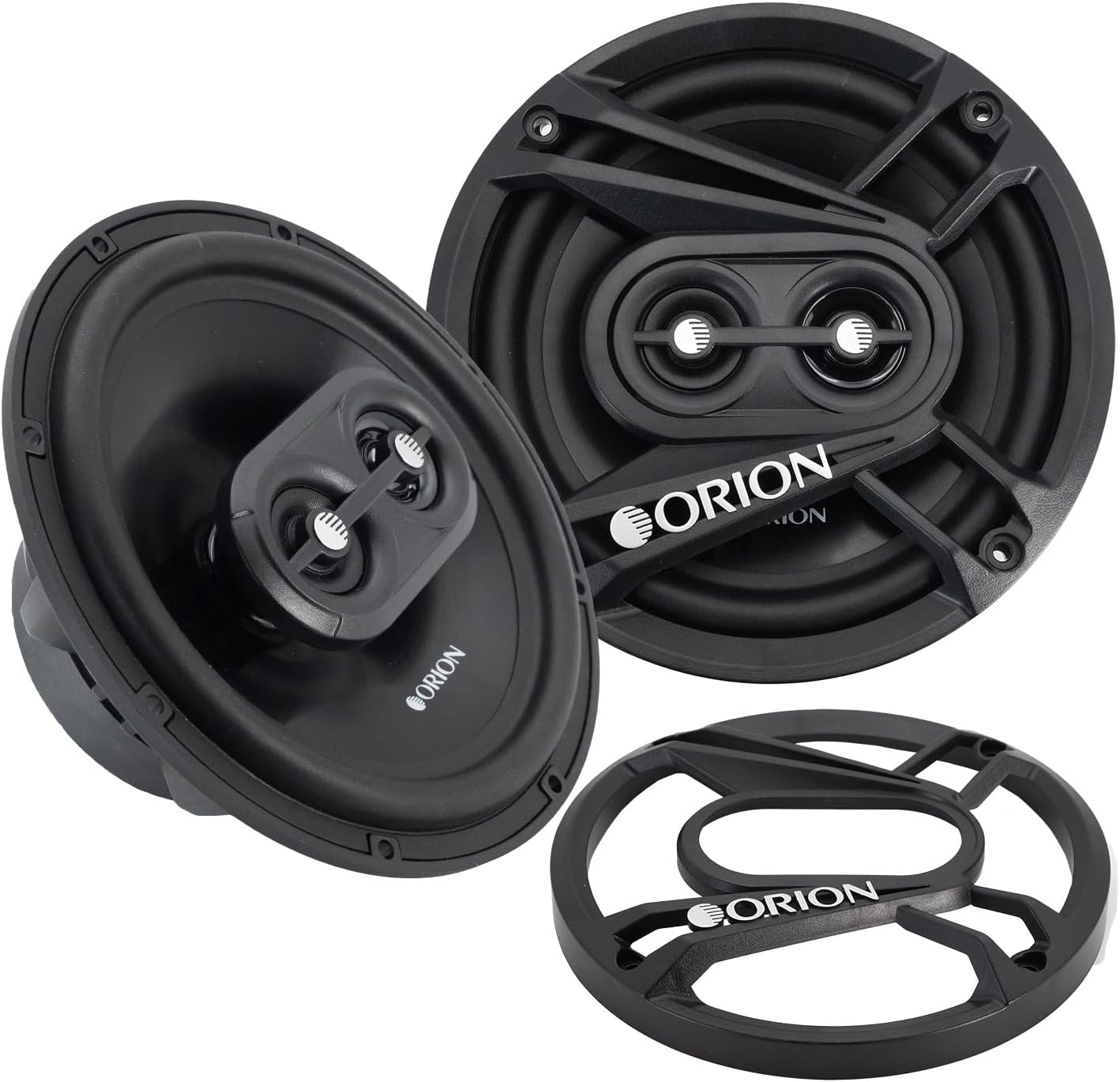 ORION Cobalt Series CB653 6.5” 3-Way Coaxial Car Speakers, 240W, 4 Ohms, Full Range, Enhanced Bass, Polypropylene Cone & Butyl Rubber Surround, Easy Install (Pair)