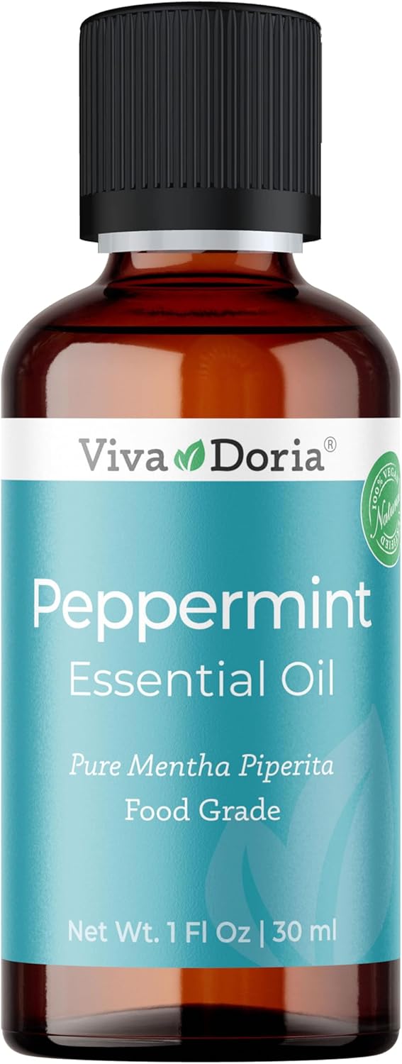 Viva Doria 100% Pure Northwest Peppermint Essential Oil, Undiluted, Food Grade, Steam Distilled, Made in USA, 30 mL (1 Fluid Ounce)