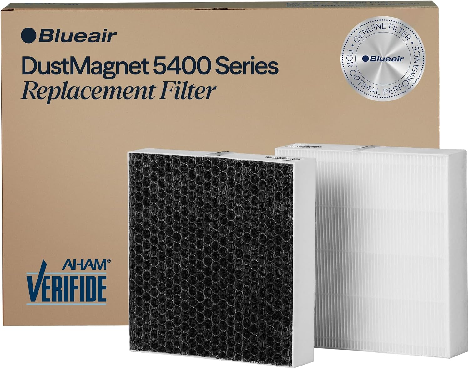 BLUEAIR DustMagnet 5400 Series ComboFilter, Genuine Replacement Filter for DustMagnet 5440i, 5410i Home Air Purifiers for Dust, Virus, Bacteria, Smoke and Allergies