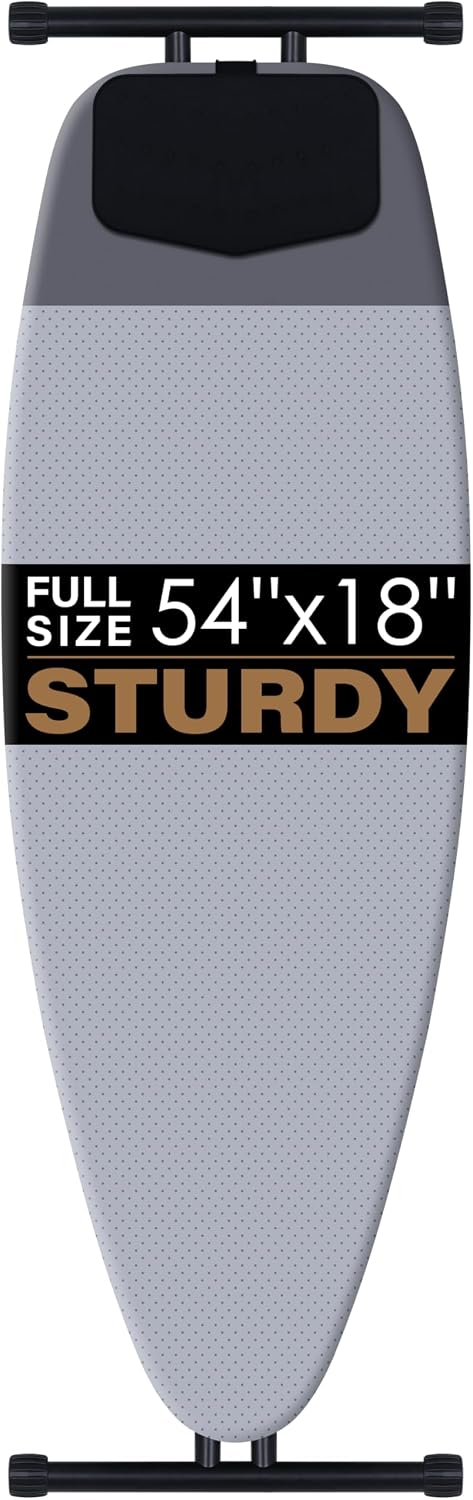 veiox Full Size Ironing Board 54''x18'',Heavy-Duty Stable