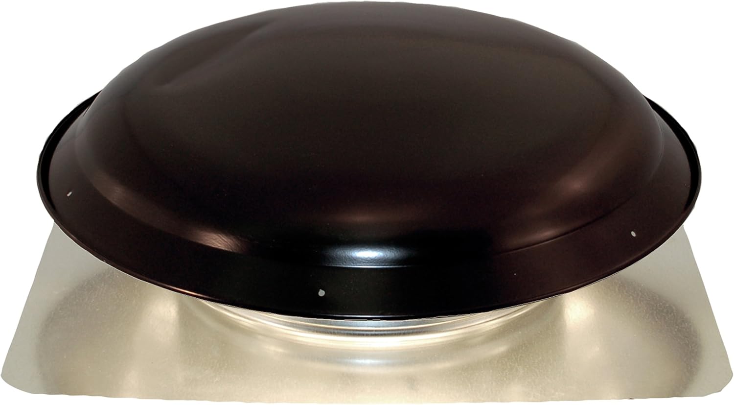 Ventamatic VX25BLK Static Galvanized Steel Dome and Flange Roof Vent, Black