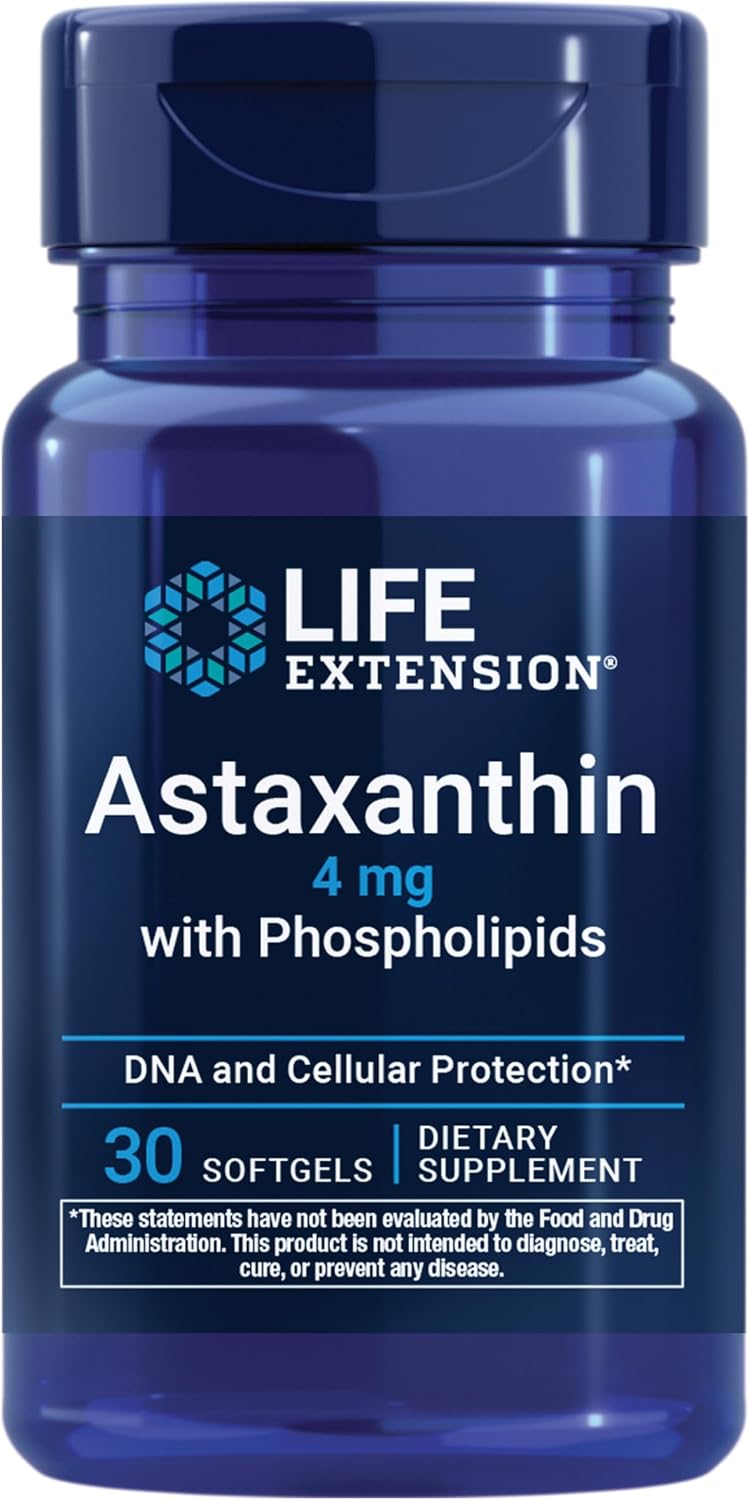 Life Extension Astaxanthin with Phospholipids, Eye Health, 30 Softgels