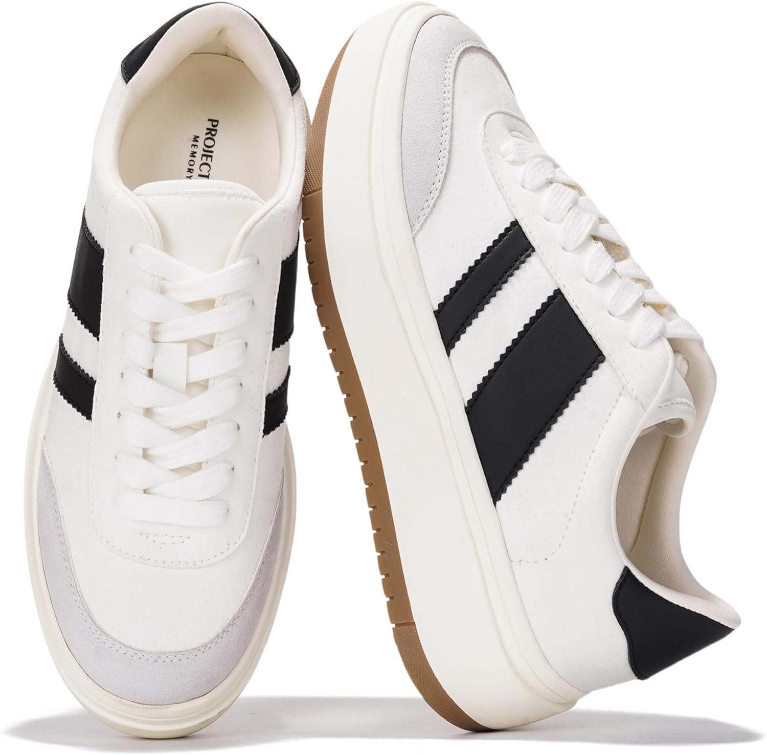 Project Cloud Platform Sneakers for Women - Lightweight Memory Foam Insole Fashion Sneakers for Women Footwear - Non-Slip Womens Sneakers Platform Shoes Women's Fashion (Nita)