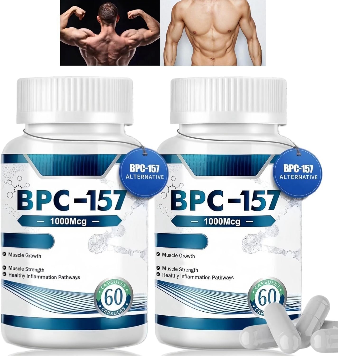 60Pcs*2 BPC 157 Pep/Tide Capsules,Adult Multivit/amin,Muscle&Workout Reco/Very,Energy Vitamins for Tiredness,Boostup for Menmultivit/amin Tablets for Men,Male Enhancement Gum/mies,Male Multivit/amin