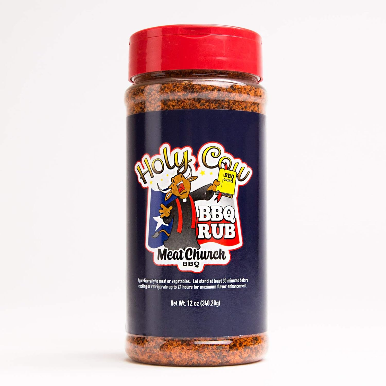 Meat Church Holy Cow BBQ Rub and Seasoning for Meat and Vegetables, Gluten Free, 12 Ounces