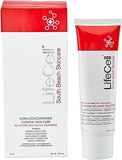 LifeCell All In One Anti-Aging Cream – Reduces Wrinkles, Fine Lines, Dark Circles & Sun Damage – Retinol, Vitamin C, DMAE & Hyaluronic Acid – Fragrance-Free, for All Skin Types (2.54oz)