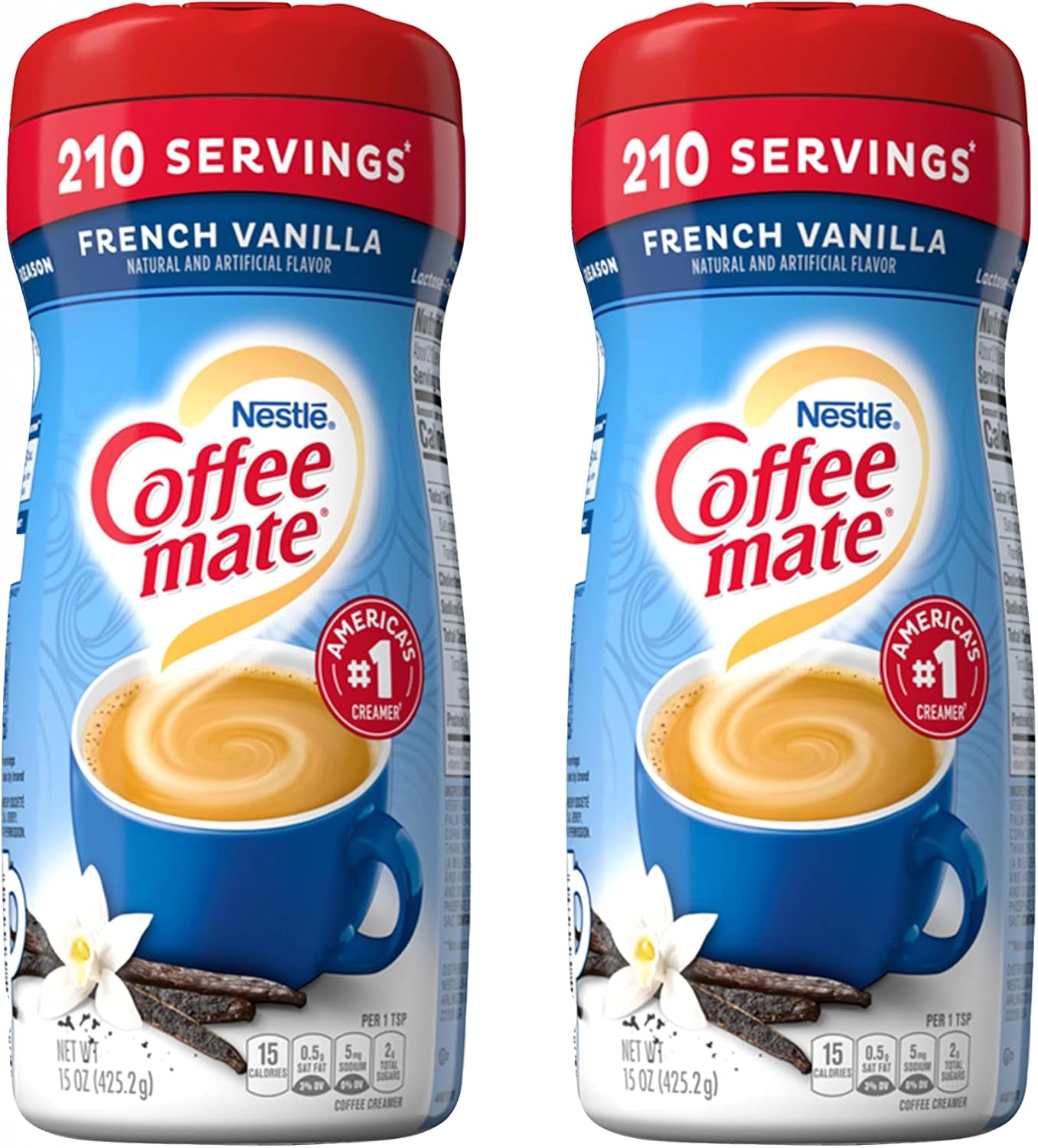The Bramble Bay Coffee-Mate French Vanilla Powder Creamer 15oz | Transform Your Coffee into Warm Deliciousness | Pack of 2