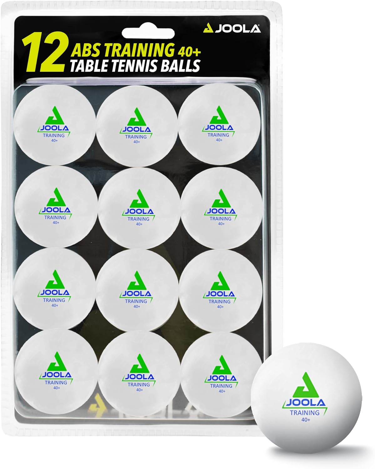 JOOLA Training 3 Star Table Tennis Balls - 40+mm Regulation Bulk Ping Pong Balls for Competition and Recreational Play - Fun as a Cat Toy - Indoor and Outdoor Compatible