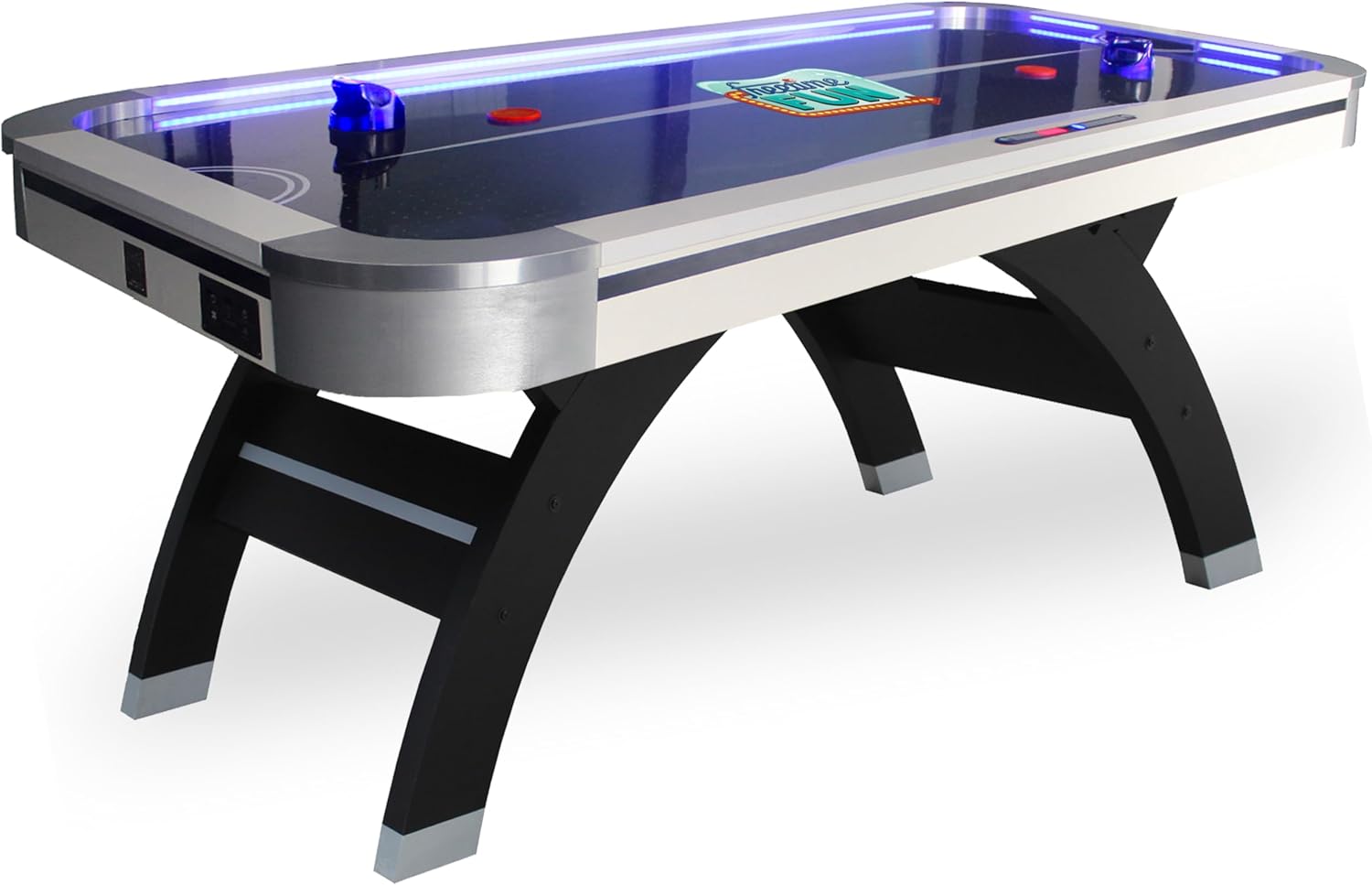 Air Hockey Table 7 ft Game Table for Adults Light Up - Full Size Arcade Air Powered Indoor LED Hockey Table for Game Room