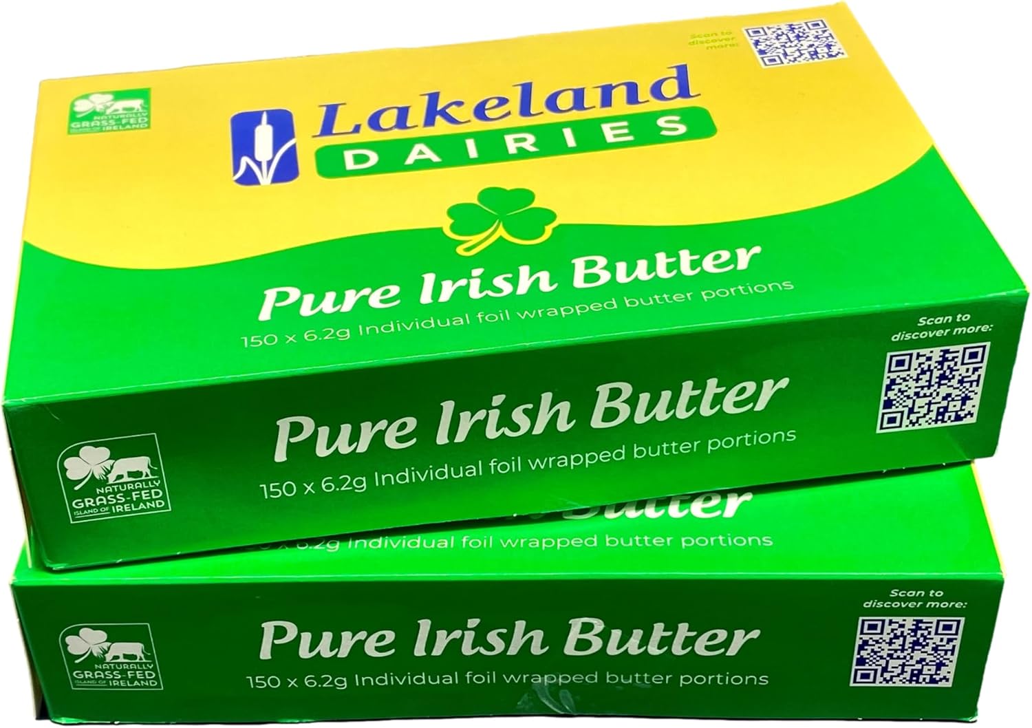 Lakeland Irish Salted Butter 2 x 150 Individual Foil Wrapped Portions from GREAT BRITISH TRADING LIMITED