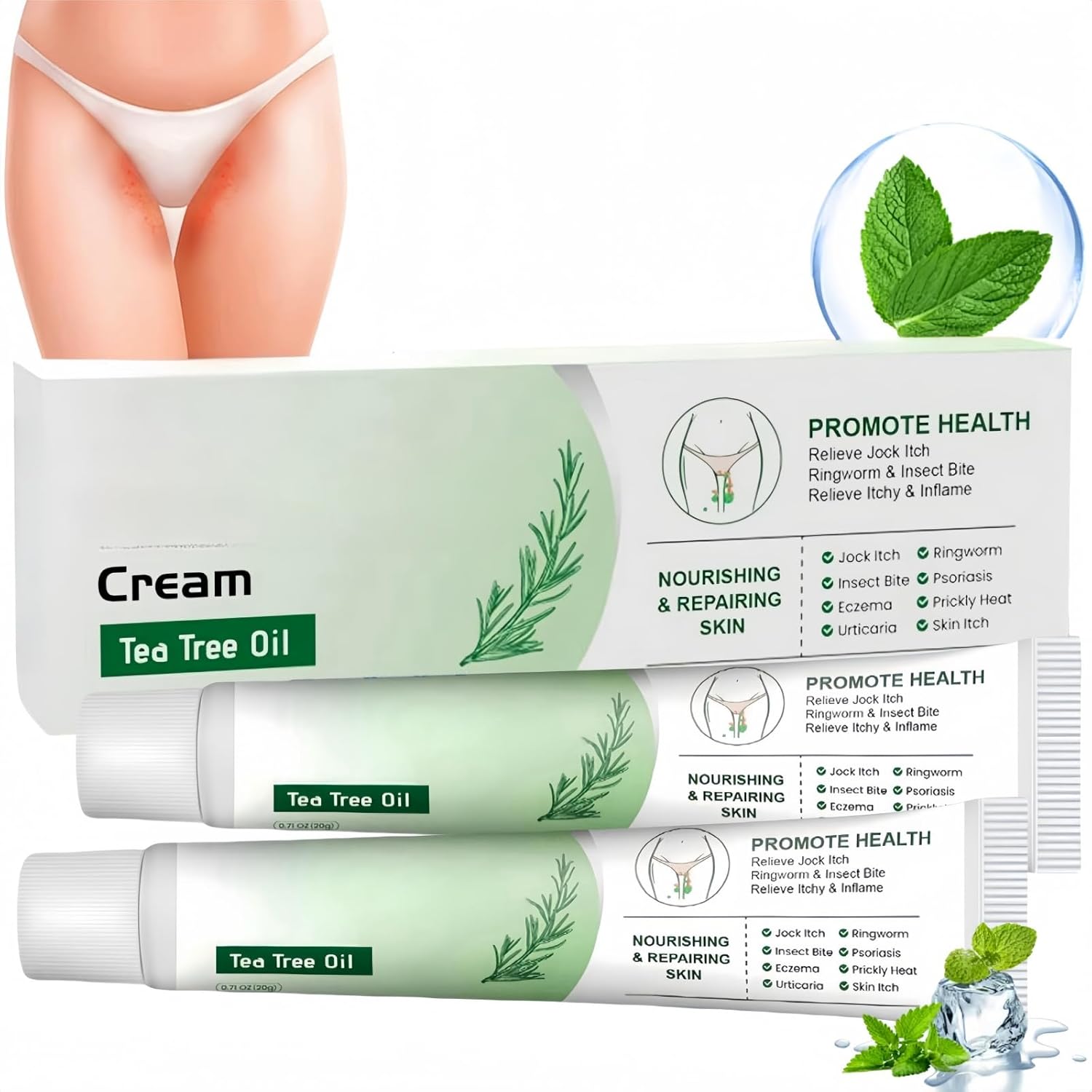 2PCS Anti Itching Cream,Anti-fungal Cream,Intimate Itch Relief Cream,Relieve Itching and Remove Odor Cream,Effective Itch Relief Cream,Private Cream for External Use,Anti Itch Cream Soothing Cream