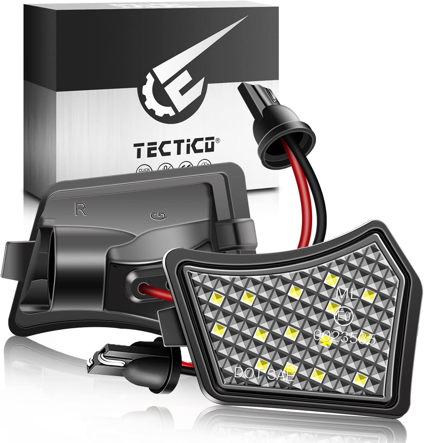 TECTICO LED Puddle Light SMD 6000K White Canbus Wing Mirror Lights for Vol-vo C30 C70 XC70 XC90 V40 V50 V60 V70 S40 S60 S80 Ja-guar XJ XF XK XE, 2 Lamps