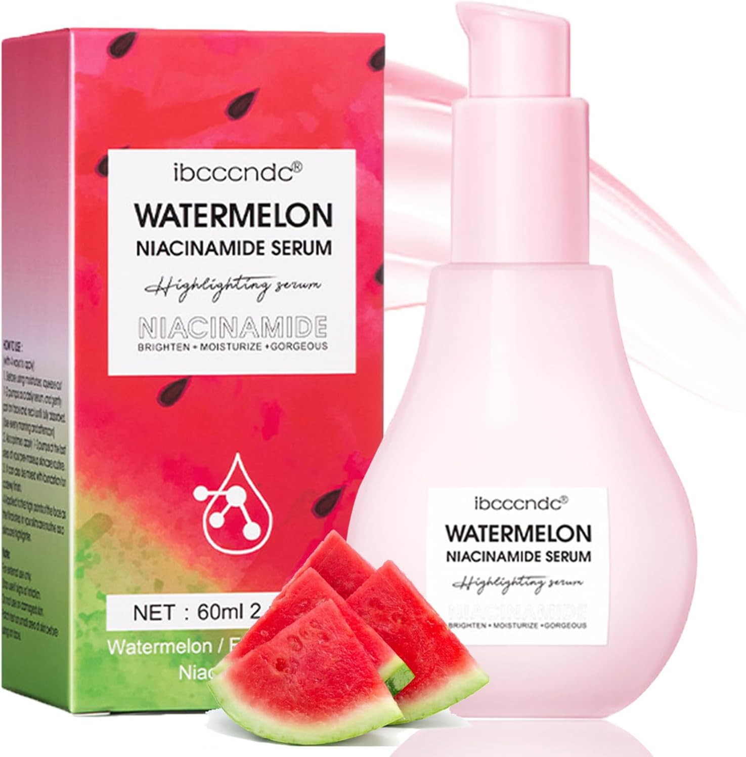 Watermelon Serum with Hyaluronic Acid Dew Drop - Glow Niacinamide Serum - Hyaluronic Acid to Improve Dullness & Reduce Pigmentation and Dark Spots - Watermelon Serum to Deep hydration (1PCS)