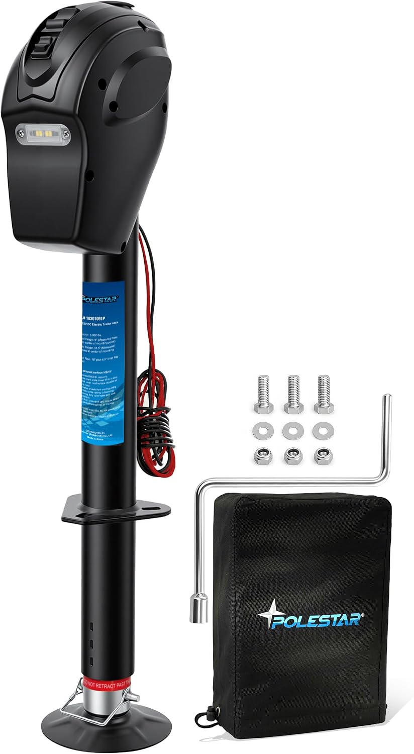 POLESTAR Electric Trailer Jack, 5000lbs Electric Power A-Frame Tongue Jack