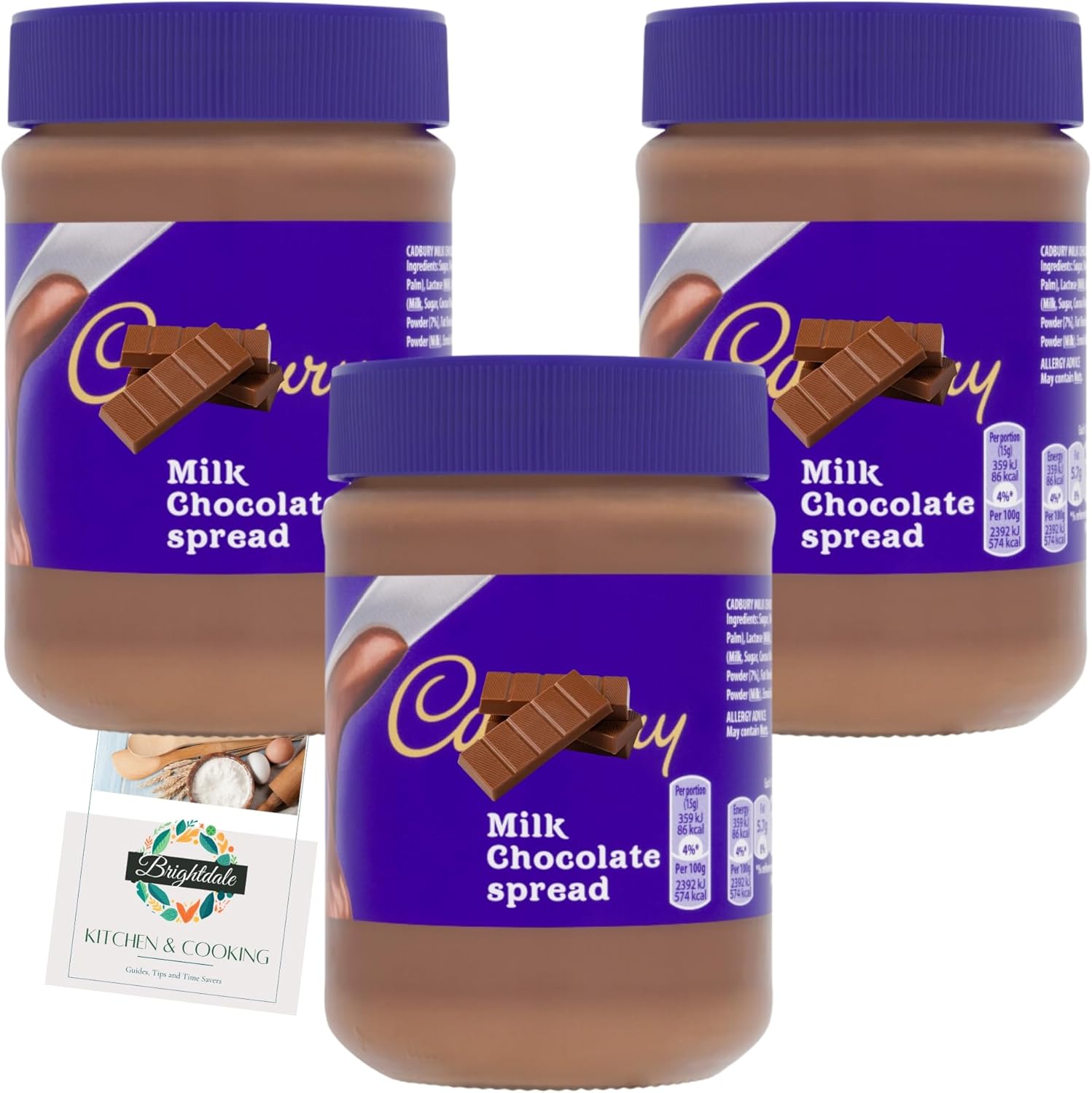Chocolate Spread Bundle with Milk Chocolate Spread 400g 3 Pack + Brightdale Kitchen Booklet