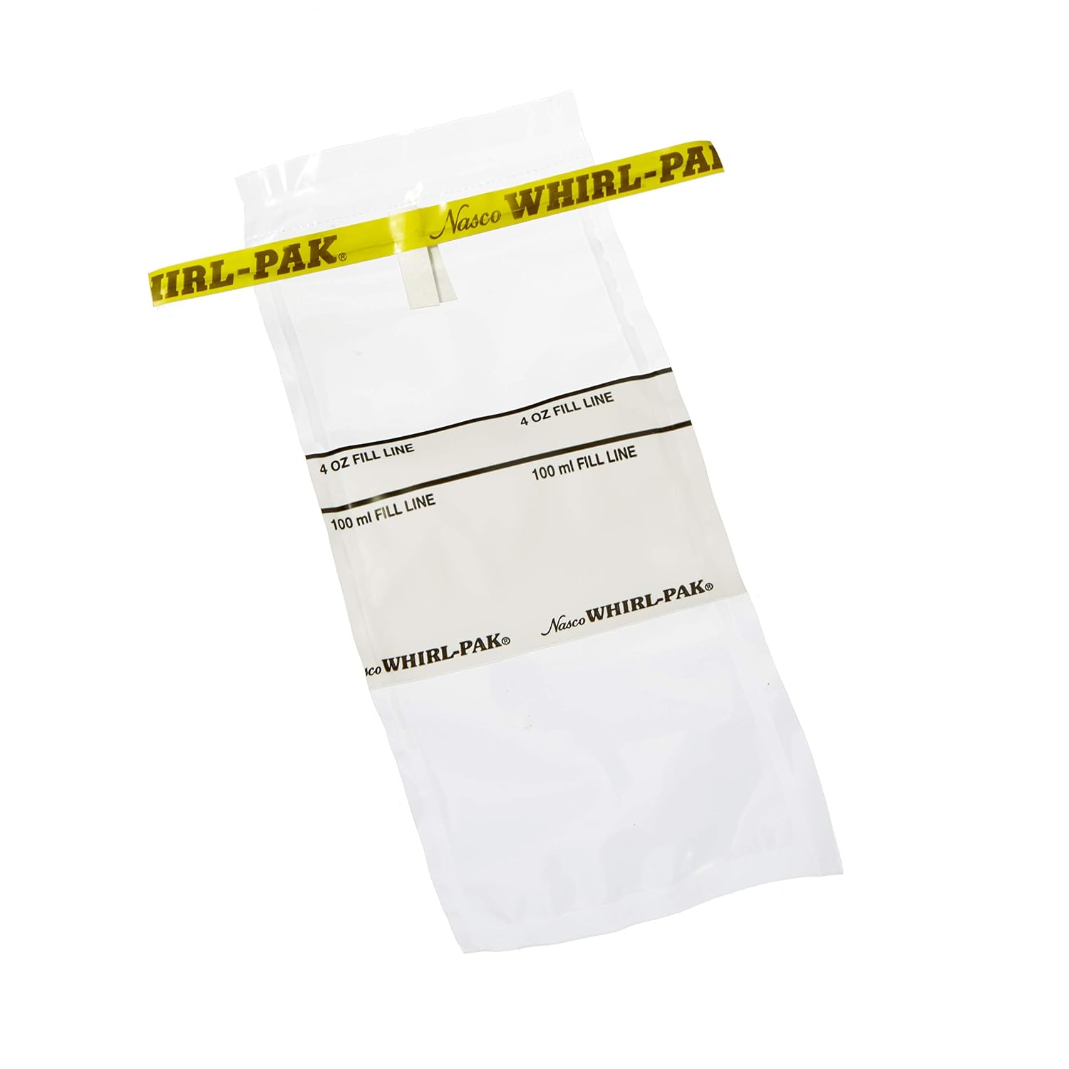 Nasco Whirl-Pak B01062WA Write-On Bag, 7.5cm L x 18.5cm W, 0.057mm Thickness, 118ml Capacity (Box of 500)