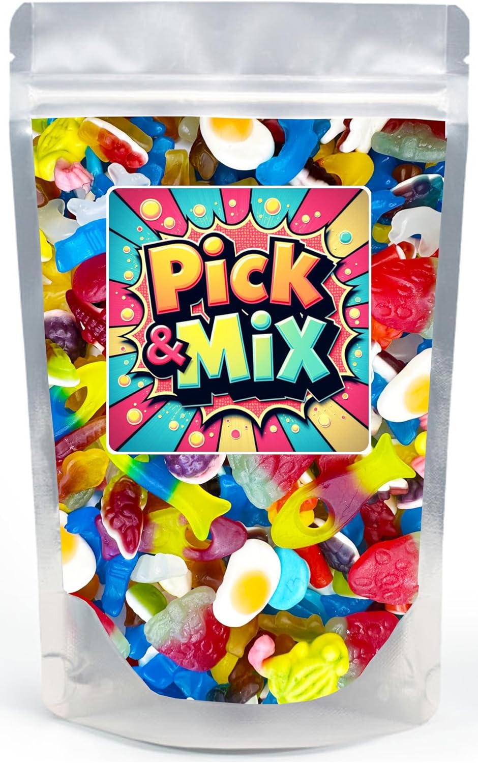 Jumbo 800g Bag of Classic Gummy Pick and Mix Sweets – Non-Fizzy Retro Sweets Candy Selection – Perfect for Sharing, Gifting, or Party Sweet in Bulk
