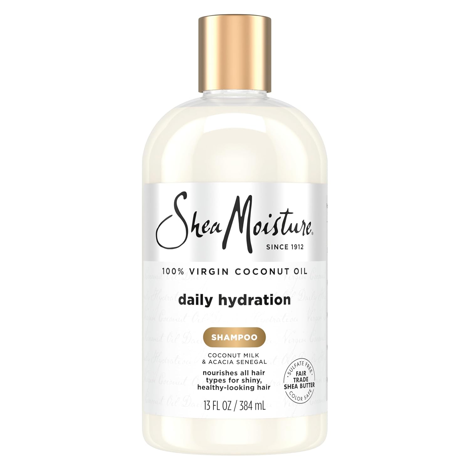 Shea Moisture Daily Hydration Shampoo Virgin Coconut Oil for All Hair Types Sulfate-Free 13 oz