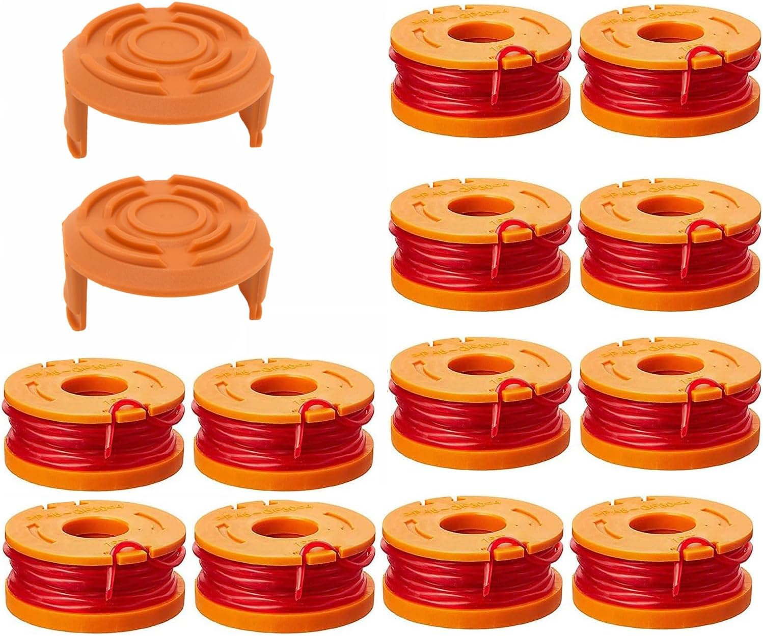 Trimmer Spool Line for Worx，Edger Spool Compatible with Worx trimmer spools Weed Eater String,Trimmer Line Refills 0.065 inch for Electric String Trimmers，Weed Wacker Spool Replacement Parts