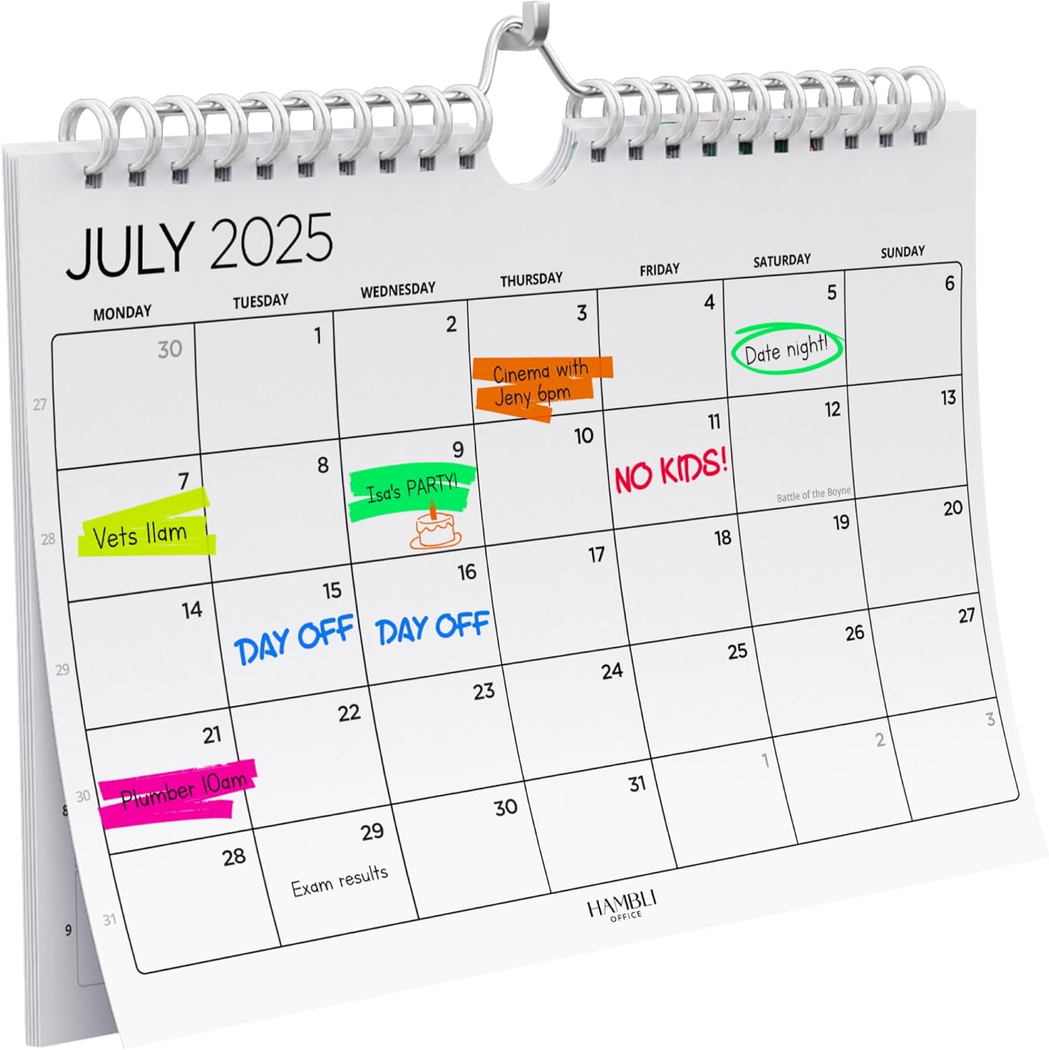 Wall Calendar 2025-2026 - 18 Month Planner July 2025 - Dec 2026 - A4 Landscape Wall Planner 2025-2026, Full Year Family Calendar 2025 2026 - Wall Calendar 2025-2026 - Home, Office 18 Month Diary