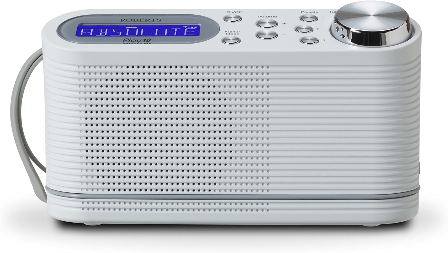Roberts PLAY10 FM/DAB/DAB+ Digital Portable Radio, White