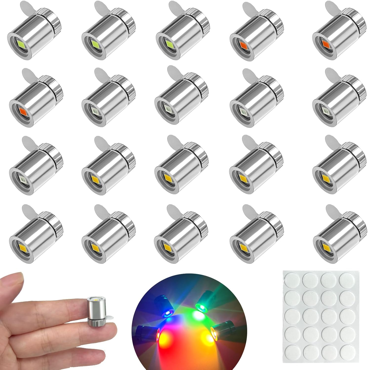Felicify Mini LED Lights, 20pcs Dolls House Lights, Small LED Light, Mini Lights for Crafts, Cordless Miniature Lights, Dolls House Lighting Kit, Doll House Accessories