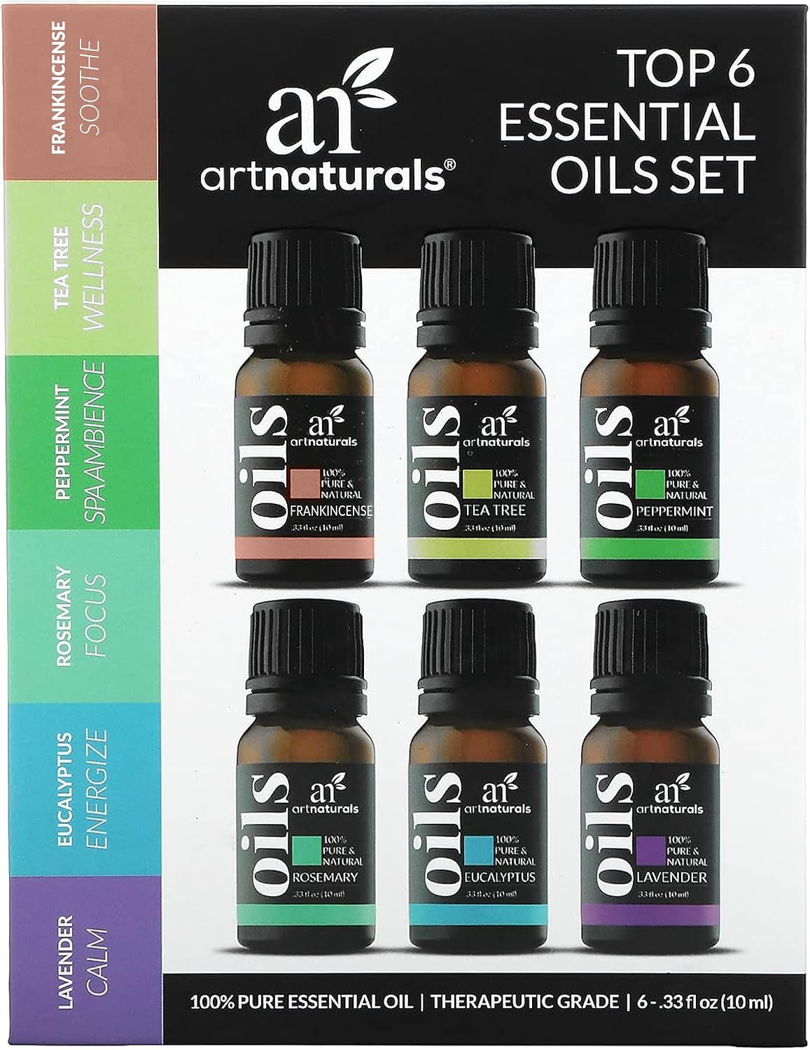 ArtNaturals Top 6 Essential Oils Set, 6 x 10 mL