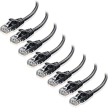 Cable Matters 8-Pack Snagless Short Cat 5e Ethernet Cable 5 ft (Cat 5 Ethernet Cable, Cat5e Cable, Cat 5e Cable, Cat5 Ethernet Cable, Internet Cable, Network Cable) in Black