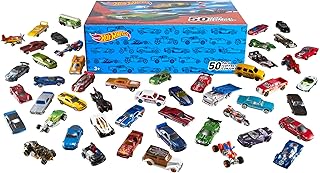 Hot Wheels Toy Trucks & Cars, 50-Pack, Set of 50 1:64 Scale Individually Packaged Vehicles, Instant Collection (Styles May Vary) (Amazon Exclusive)