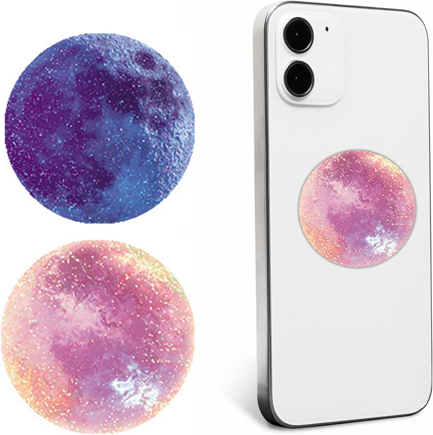 2 Pack Phone Ring Holder Grips,Multi-functional Phone Accessories with Foldable Stand and Finger Holder,Compatible with Smartphones and Tablets,Ring Holder for Phone Case (starry sky-2)