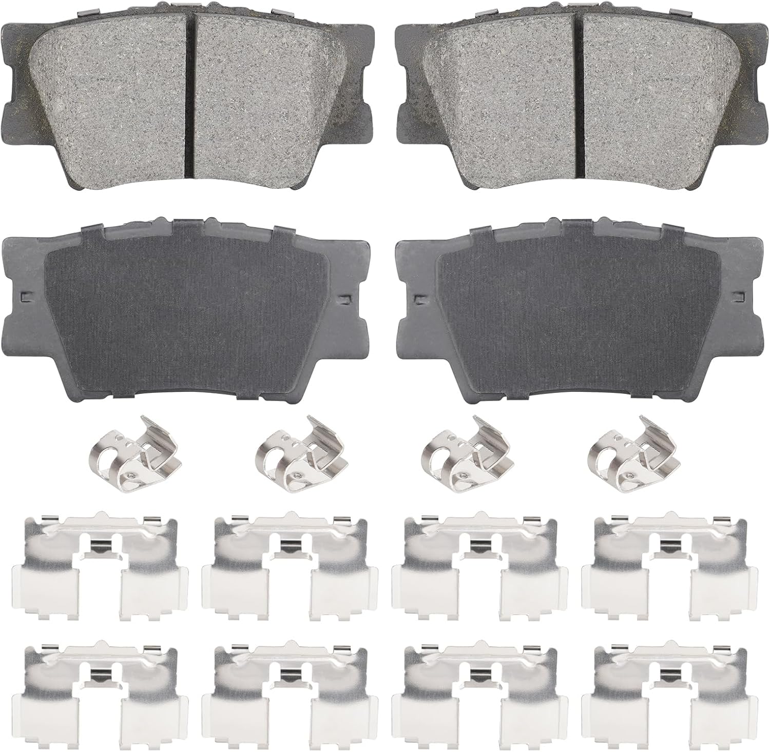 Rear Ceramic Brake Pads Set for Toyota Camry 2007-2023(2020-2021 Only fit FWD), Avalon 2008-2018, Matrix 2009-2013, RAV4 2006-2018, for Lexus 2007-2018 ES350 ES300h ES250h 4PCS